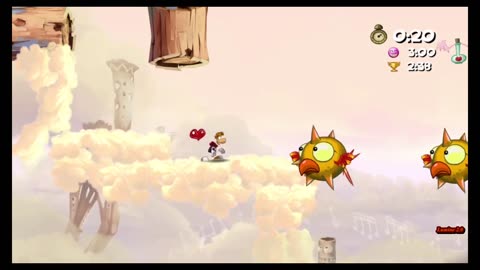Rayman Origins (PC) (53) Grumbling Grottos Time Trials - 3 Medals, 4 Electoons