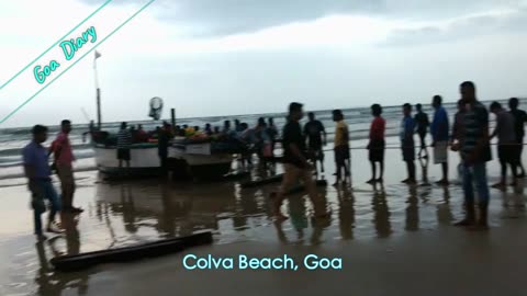 Fishing Boat in Colva, Goa, Umakant's Goa Travel Vlog, July-Aug 2018