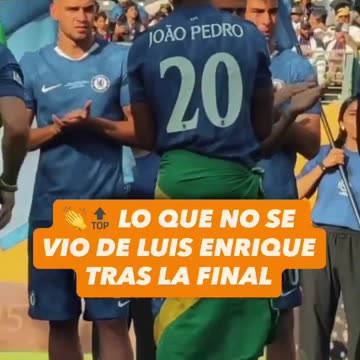 Luis Enrique to João Pedro after the match.