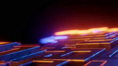 Close up View of a Futuristic Abstract Pattern - 4K