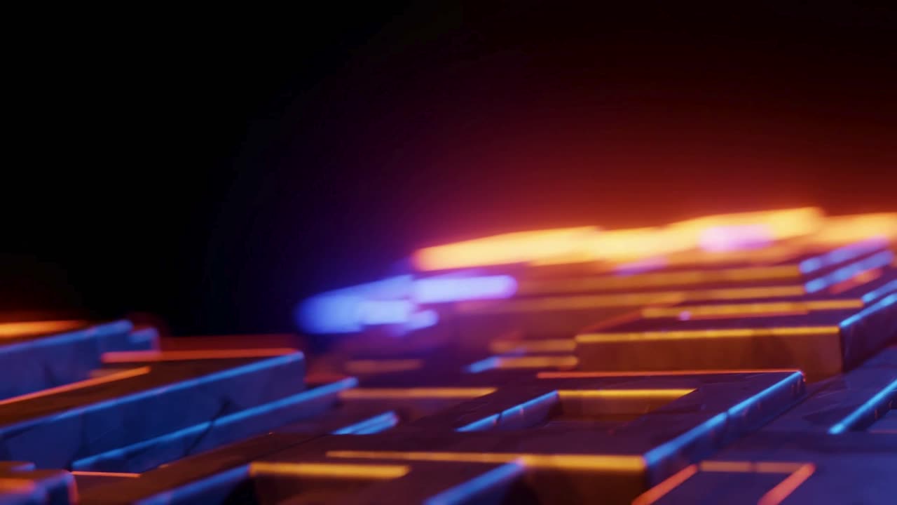 Close up View of a Futuristic Abstract Pattern - 4K