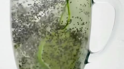 Chia seeds + cucumber + lime