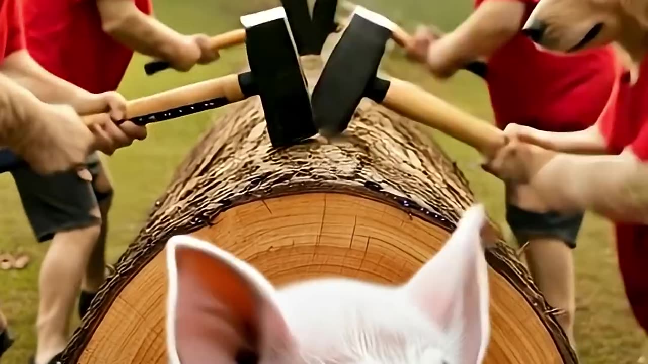 The poor puppy rescue pig from wood #puppy #rescue #pig #animals #funnyaas