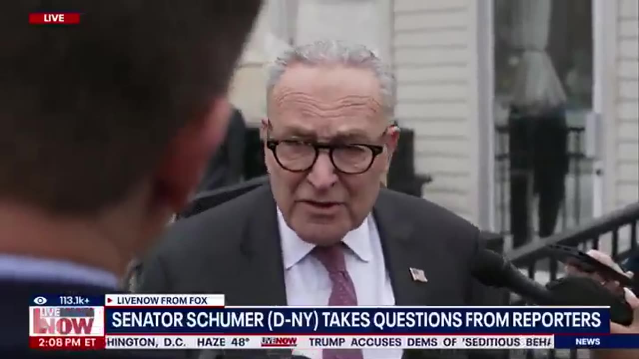 Schumer on Trump accusing Dems of 'seditious behavior, punishable by death':