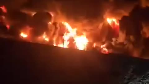 Massive fires are burning at Hodeidah Port, Yemen after tonight’s Israeli airstrikes.