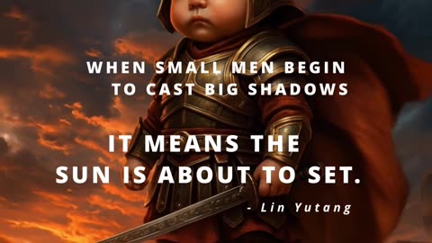 When Small Men Cast Big Shadows – Lin Yutang | Inspiration, Quotes, Stoicism |