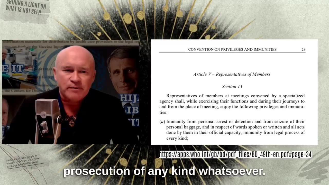 The W.H.O, in its founding document (1946), EXEMPTED itself from criminal prosecution