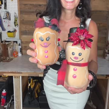 Making a Butternut Squash Gingerbread Couple, Christmas Countdown of Crafts Nature Edition Day 18