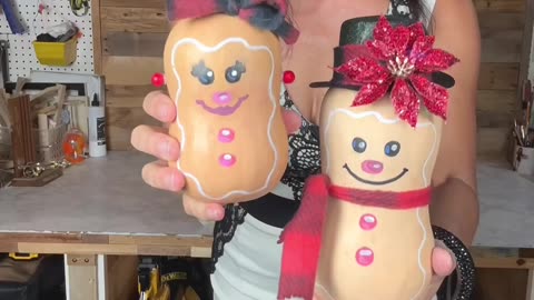 Making a Butternut Squash Gingerbread Couple, Christmas Countdown of Crafts Nature Edition Day 18