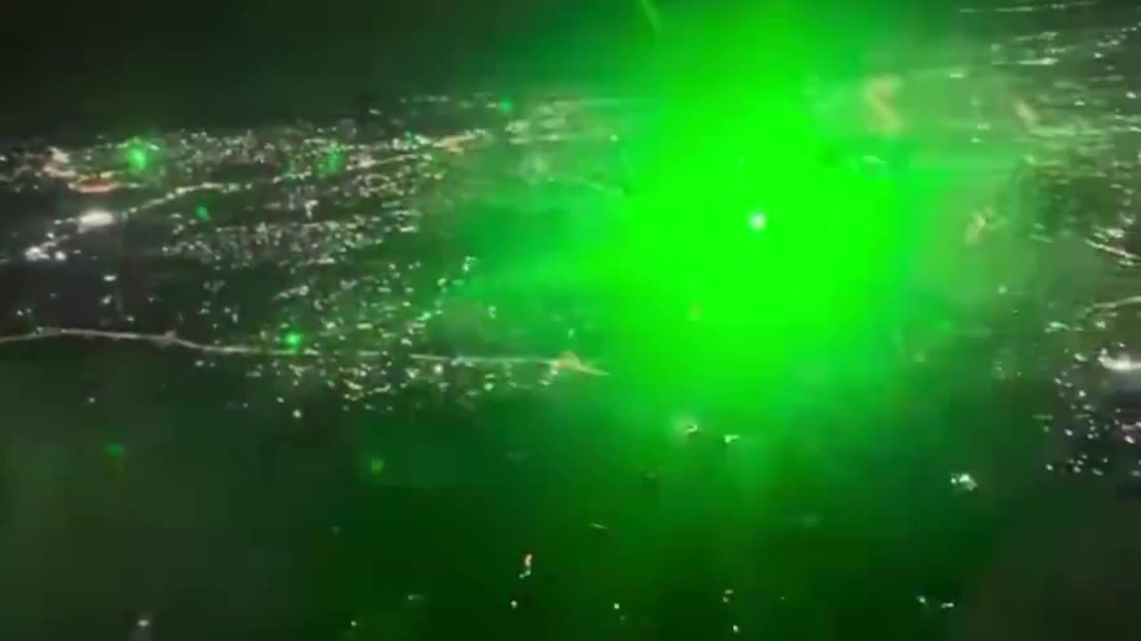 Latest in space - NEWS 🚨： Dozens of people with lasers lit up a passenger plane as it d...