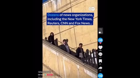 Reporters walking out of Pentagon ..