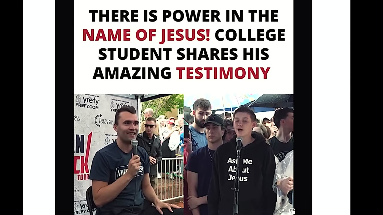 Charlie Kirk a born again Christian. MSM not reporting!