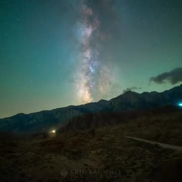 Using a camera mount that tracks the Milky Way, photographer Eric Brummel