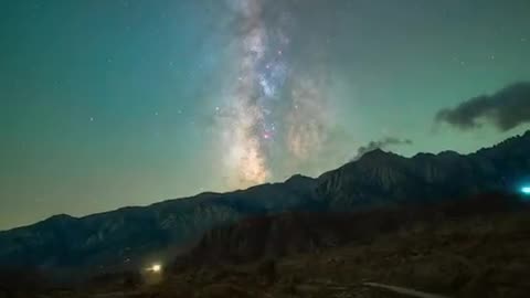 Using a camera mount that tracks the Milky Way, photographer Eric Brummel