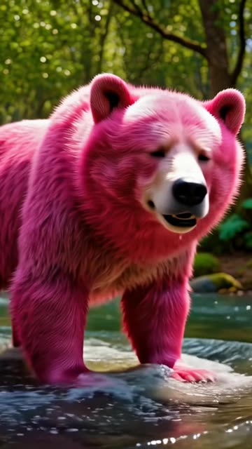 Pink Grizzly Bear