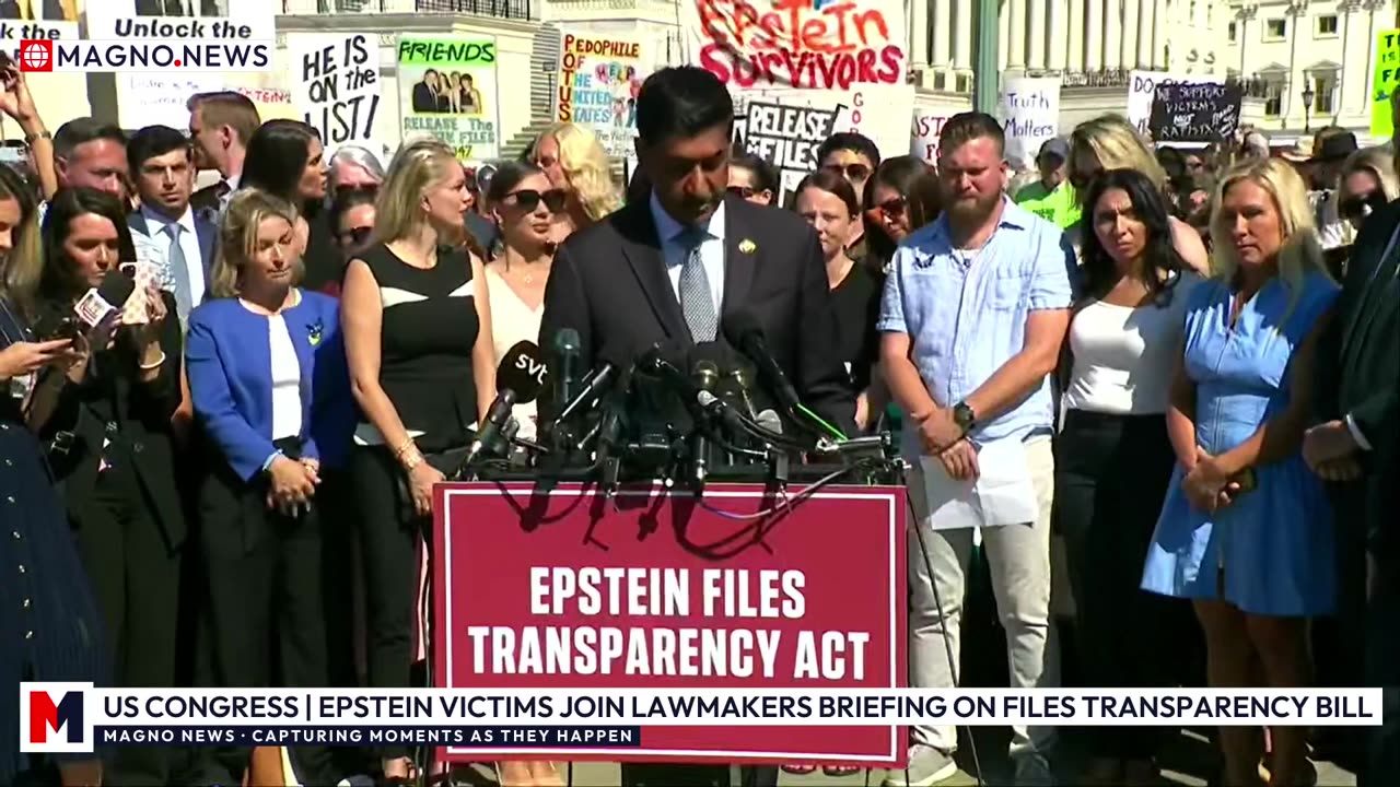 🇺🇸 US Congress | Epstein Victims Join Lawmakers Press Briefing on Files Transparency Bill [LIVE]