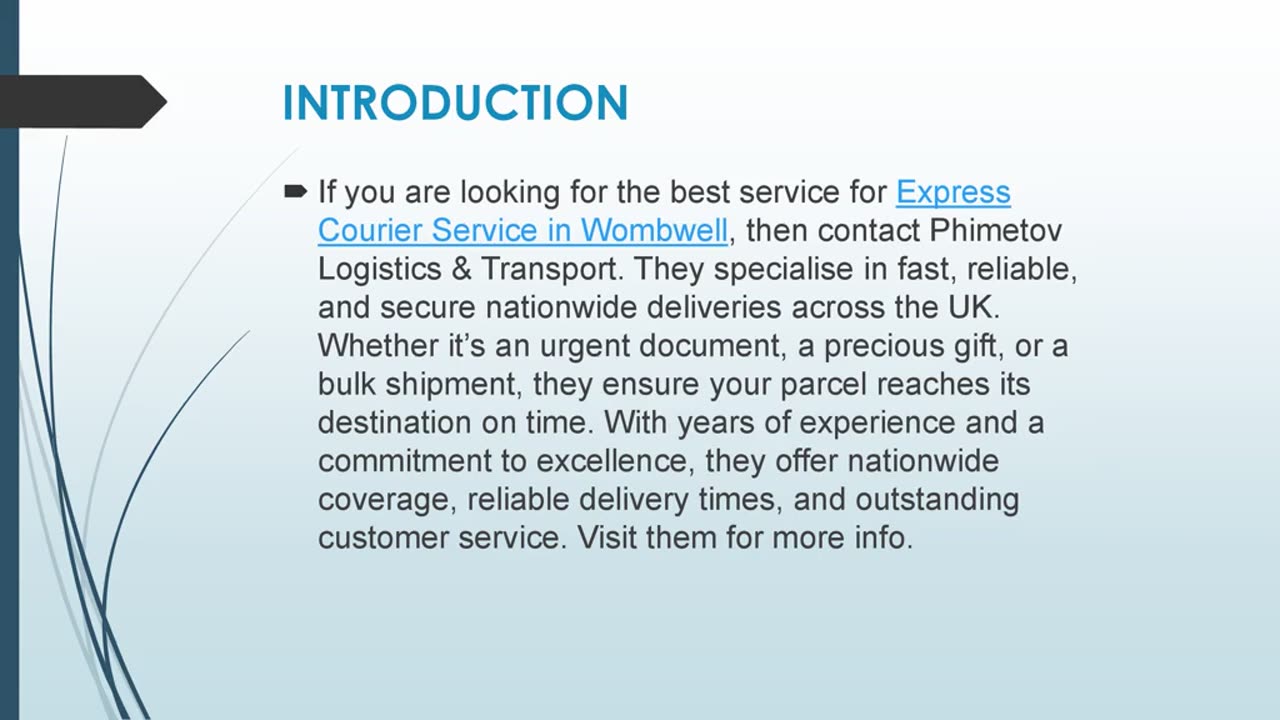 Best Express Courier Service in Wombwell