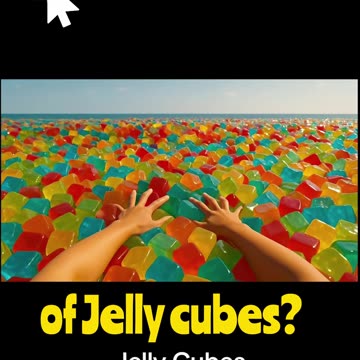 Jelly Cube Ocean *WOULD YOU SWIM?* #JELLY #REELS #FYP #SHORTS