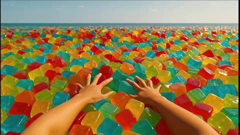 Jelly Cube Ocean *WOULD YOU SWIM?* #JELLY #REELS #FYP #SHORTS