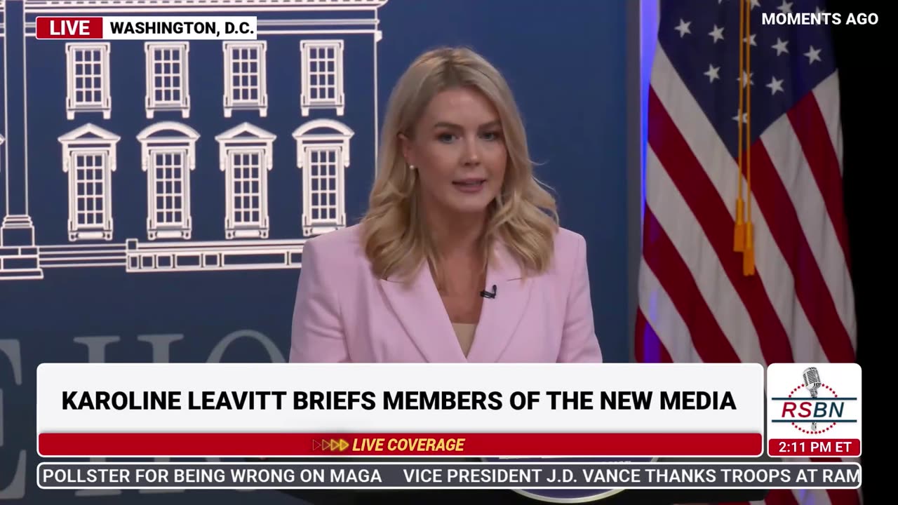FULL SPEECH: Press Secretary Karoline Leavitt Briefs Members of the New Media - 4/28/25