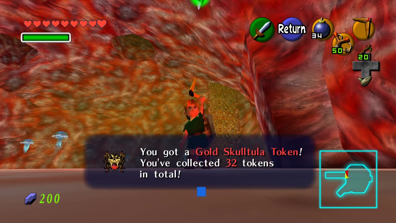 Zelda Ocarina of Time - Getting sucked by Lord Jabu-Jabu