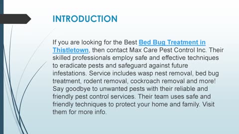 Best Bed Bug Treatment in Thistletown