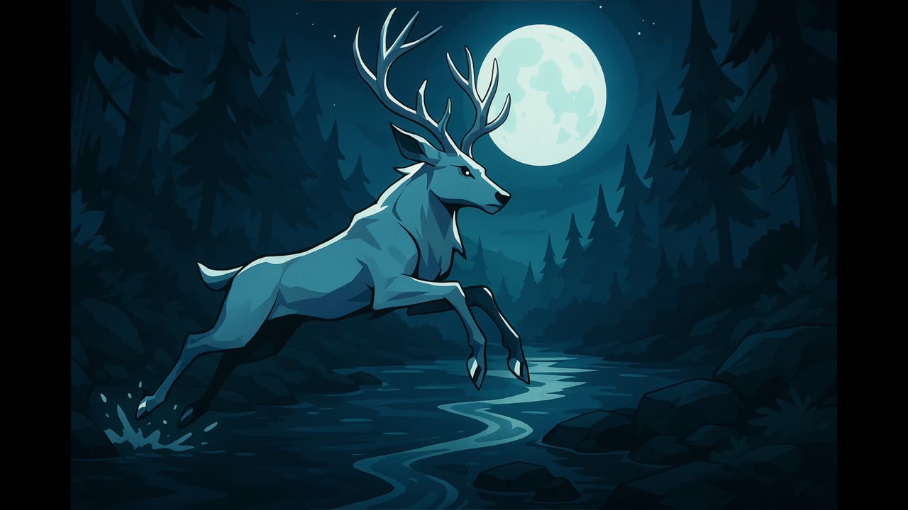 Silver antlered deer V2