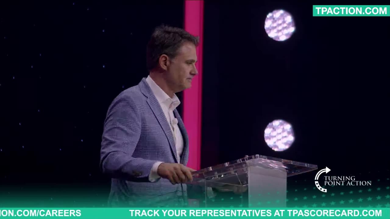 Here is André Bauer speaking at the Student Action Summit in 2025.