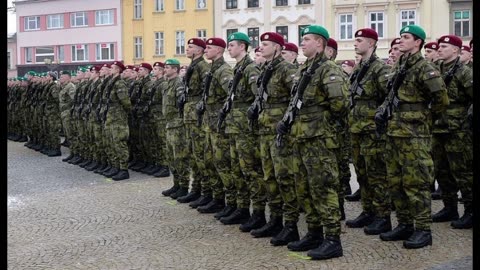 Ukrajinská vlajka na uniformě českých vojáků