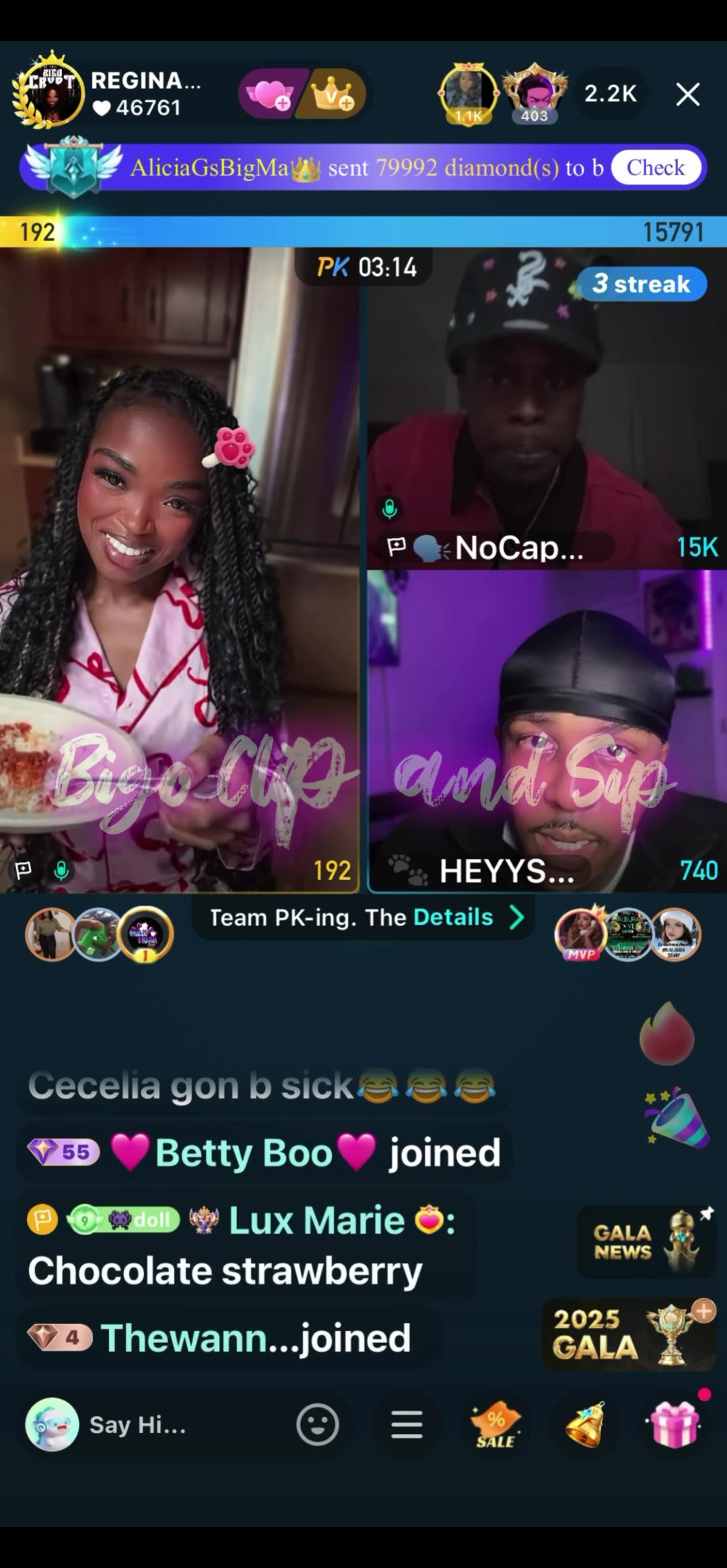 Team PK Liyah NoCap Lionel-Liyah gives bigo body list 12/4/25 #bigoclipandsip