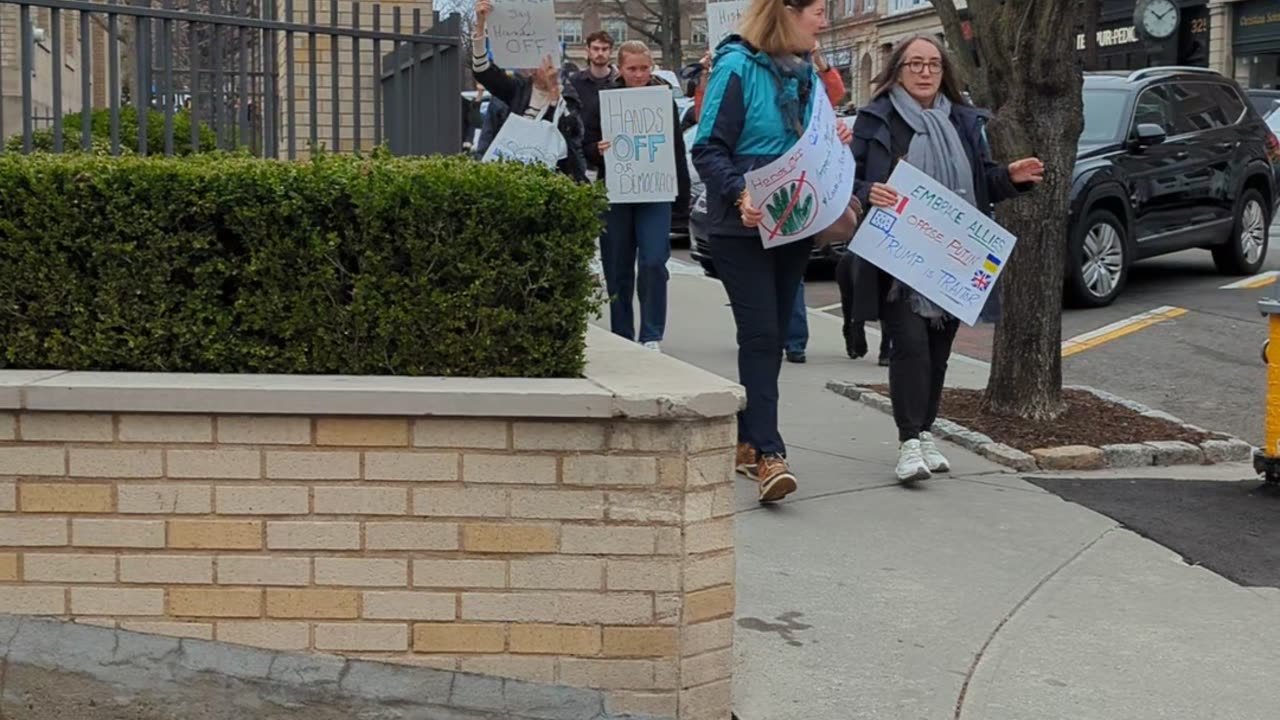 Greenwich Hands Off Protest March on Greenwich Ave