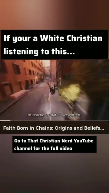 If your a White Christian listening to this...