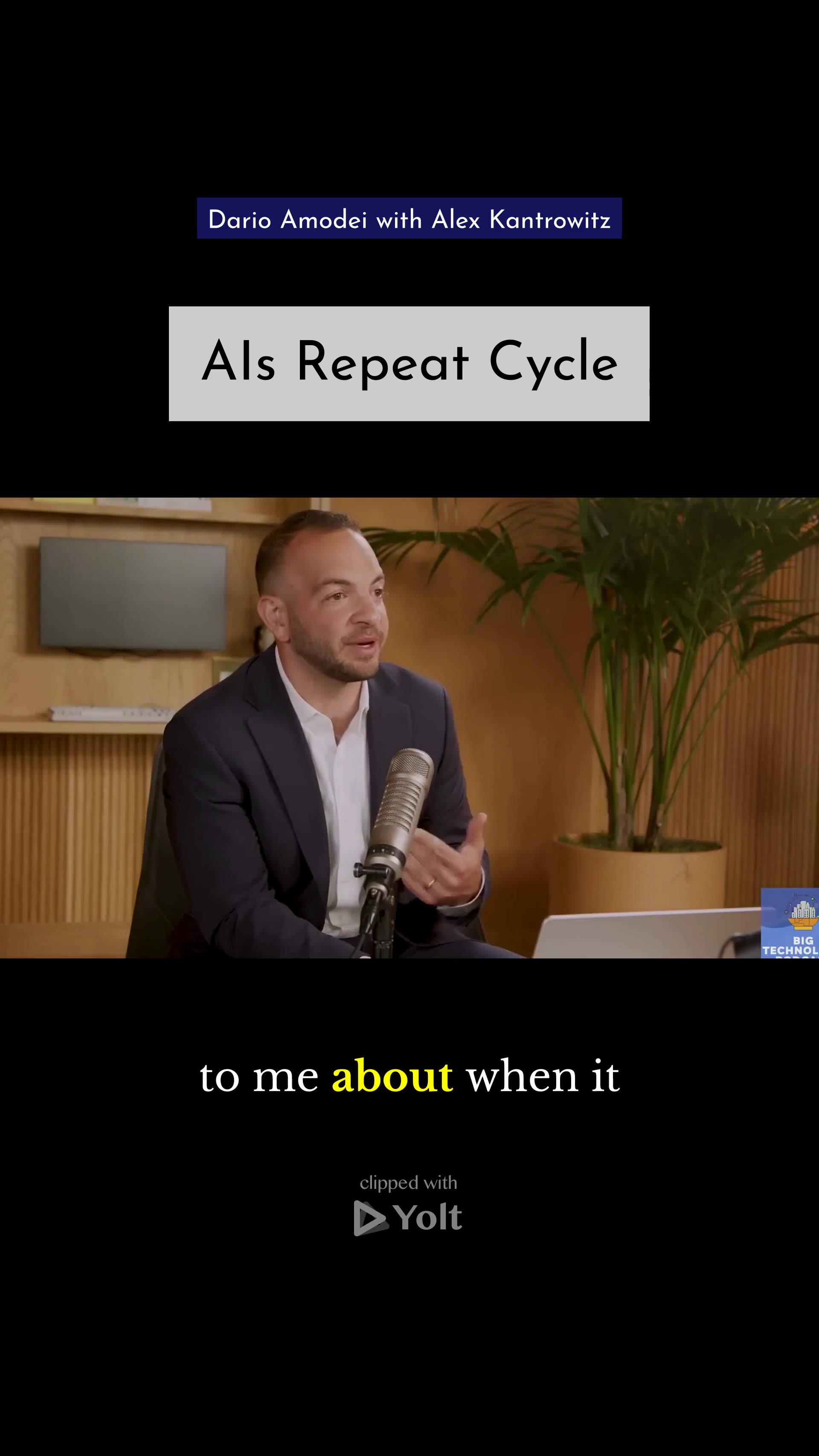 AIs Repeat Cycle - Dario Amodei with Alex Kantrowitz #industry #opensource #ai #innovation