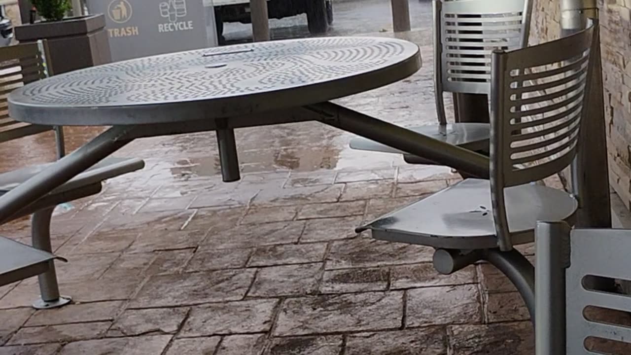 Raining out pretty darn hard!