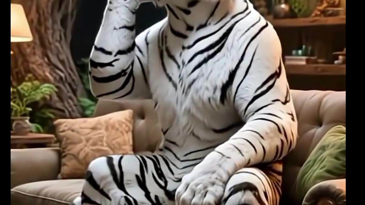 Fight between cat and rabbit