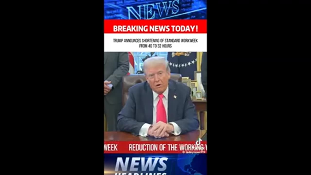 Trump and the 32 hour work week ..