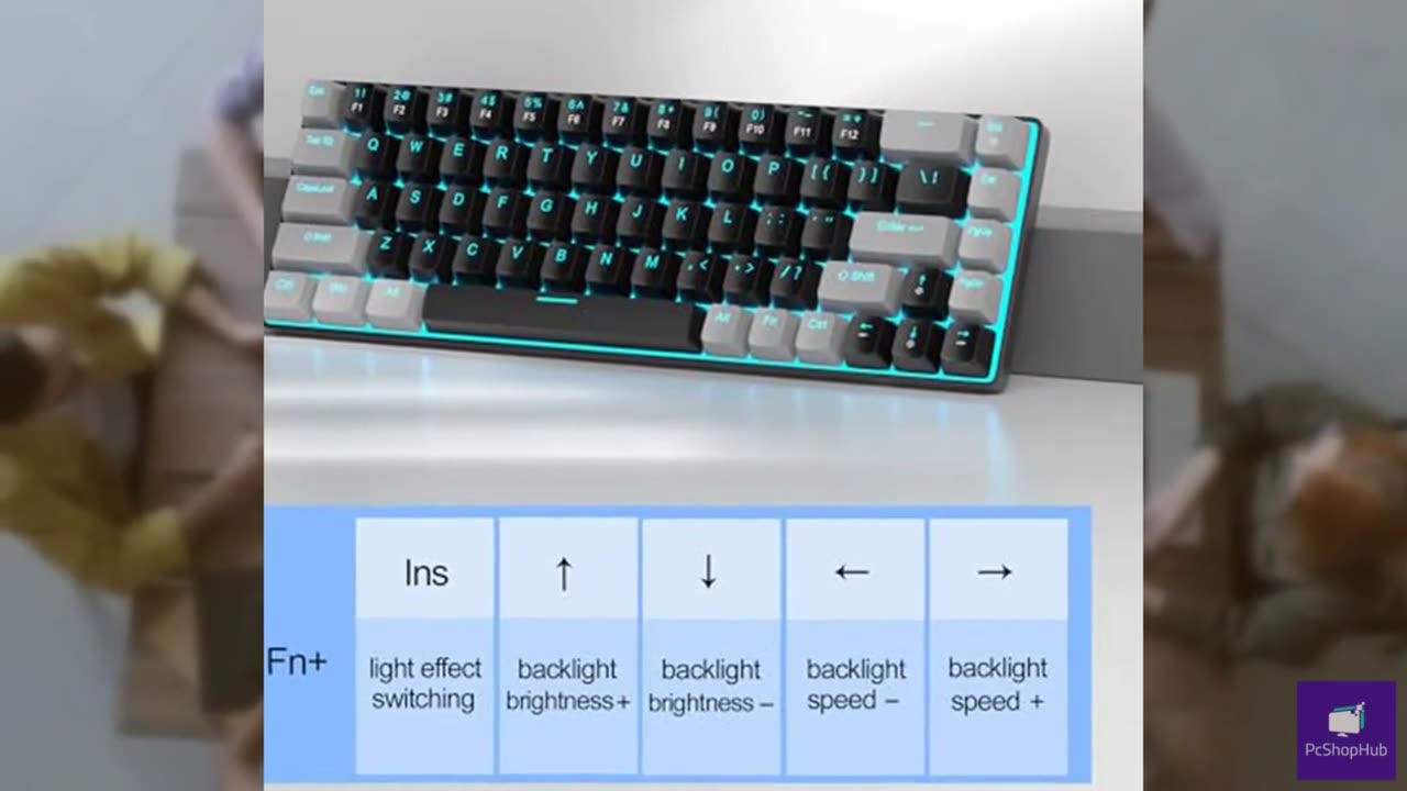 MageGee Portable 60% Mechanical Gaming Keyboard, MK-Box LED Backlit Compact 68 K