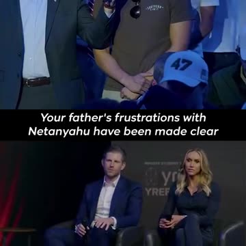 Eric Trump CONFRONTED about his Dad being a Cuck for Israel.