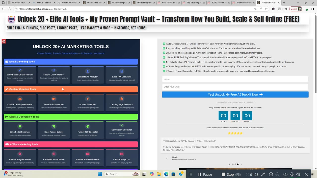 20+ Free AI Tools for Marketers to Save Time, Build Funnels & Write Emails Fast