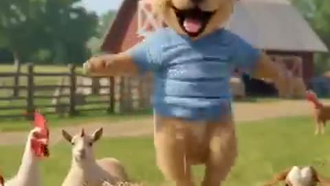 Funny Puppy Dancing on a Haystack 🐶🌾 Cutest Farm Dog Shorts