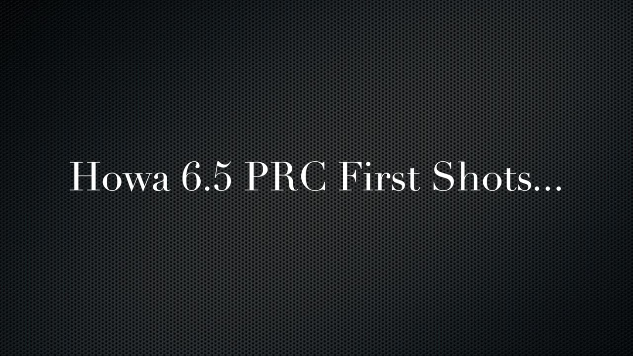 Howa Carbon 6.5 PRC First Shots