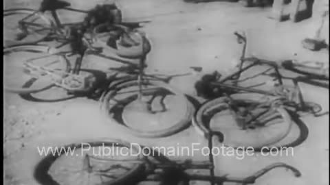 U.S. WWII bombers Raid Nazi-held France newsreel archival stock footage PublicDomainFootage.com