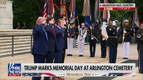 President Trump lays a wreath at the Tomb of the Unknown Soldier at
