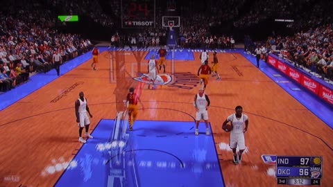 NBA2K: Indiana Pacers vs Oklahoma City Thunder (Overtime-Dunks-Buzzer Beater)