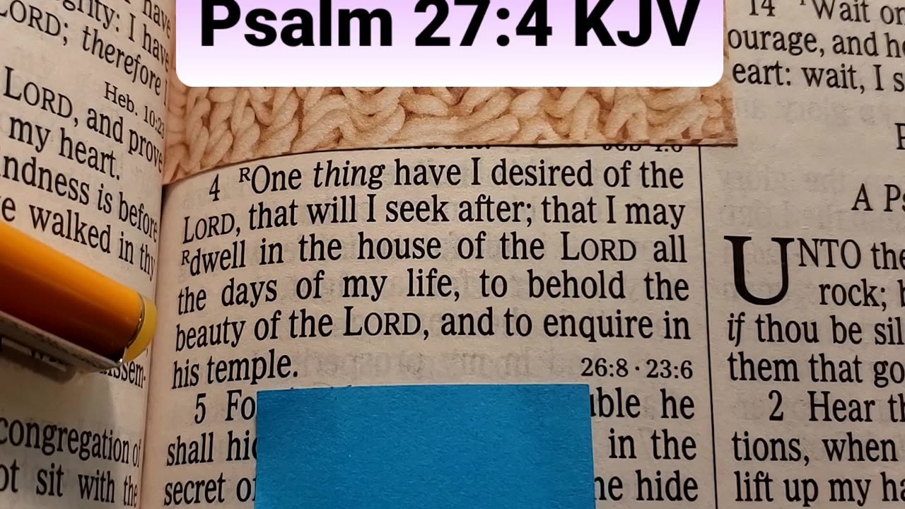 Psalm 27:4 KJV