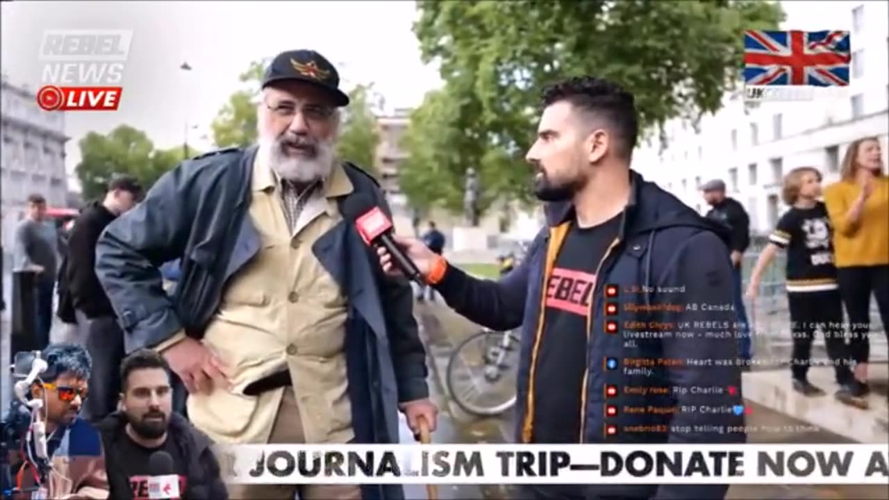 At The Charlie Kirk London Vigil, September 12, 2025