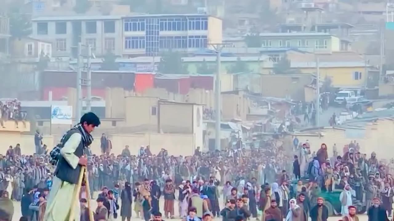 **"Afghan Teen’s Clever Trick to Watch the Thrilling Buzkashi Match!"**