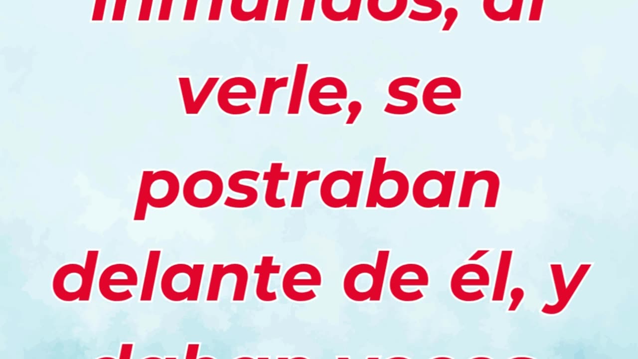 “Los espíritus impuros reconocen a Jesús como el Hijo de Dios” Marcos 3: 11.#shortvideo #reels #yt