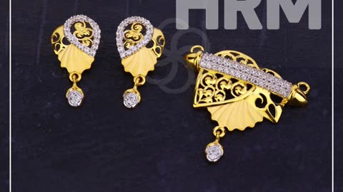 HRM | 22KT Diamond Mangalsutre Pendal & Earring | 2025