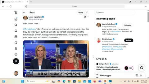Tomi Lahren and Laura Ingraham TRASH men - A Rebuttal